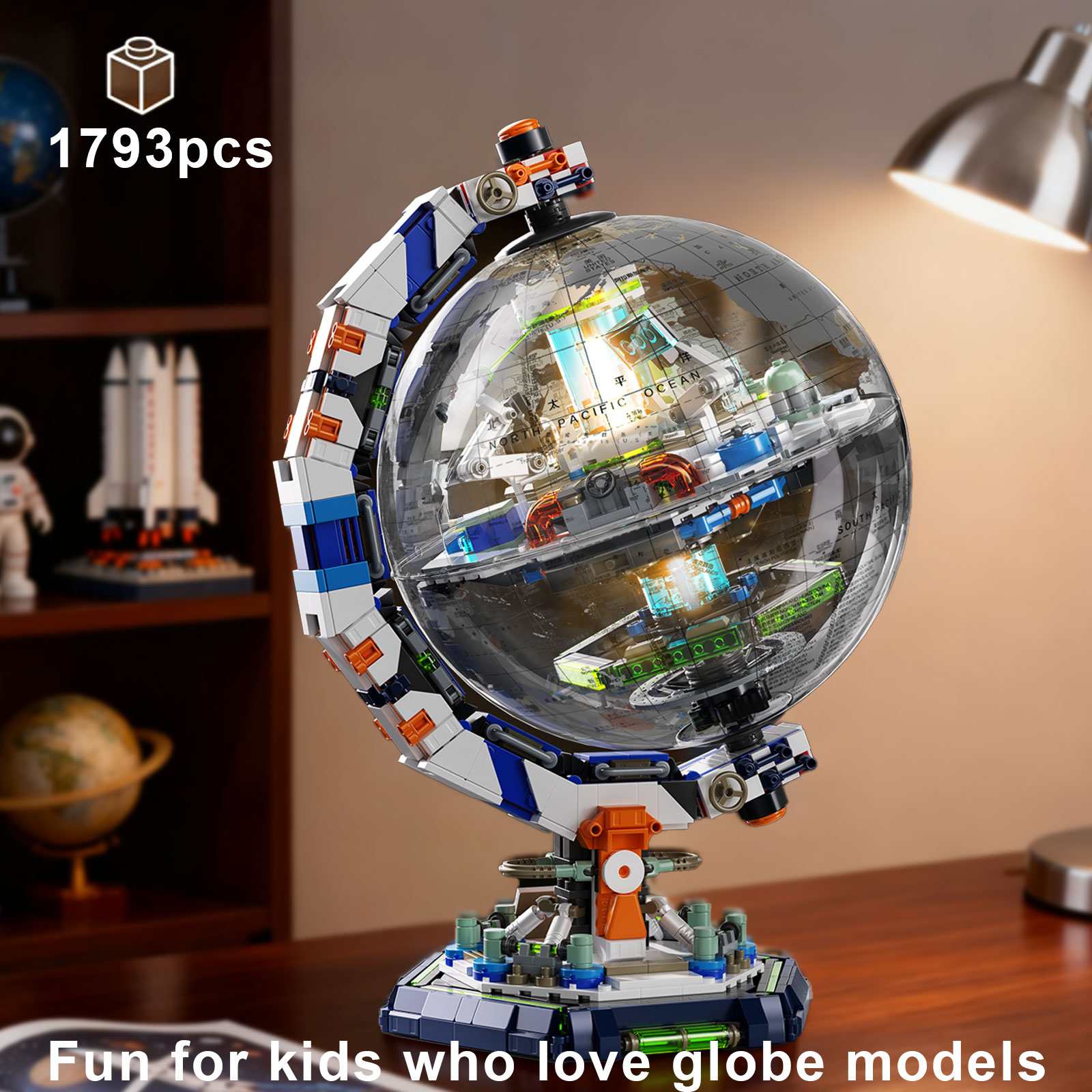 Office Tech Certification - KAVOWORLD 1793PCS Sci-Fi Skyverse Globe Building
